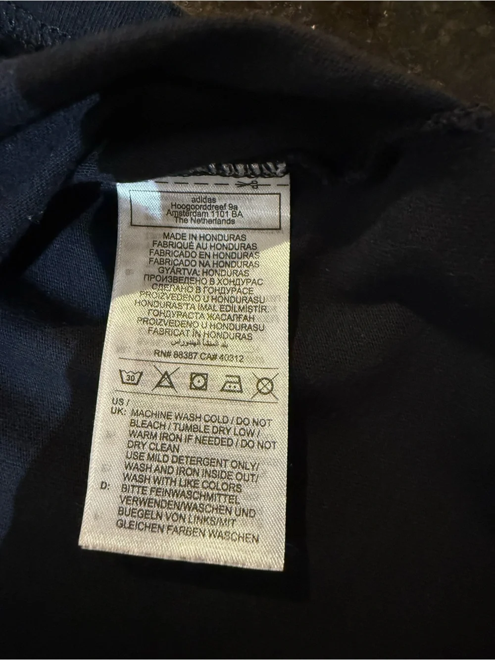 adidas black Tee with Yellow Logo